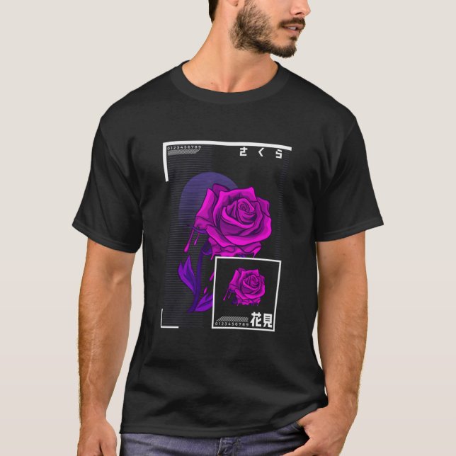 Camiseta Flor de Cerejeira Rosa Japonesa (Frente)