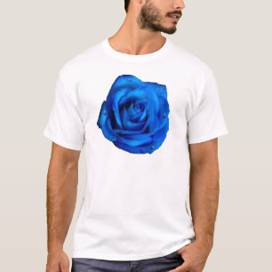 Camiseta Flor de chuva com Rosa azul bonito