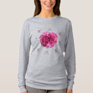 Camiseta Flor de Ciência da Química do Cravo Rosa