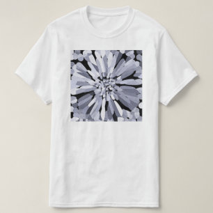 Camiseta Flor de Confetti em Preto e Branco