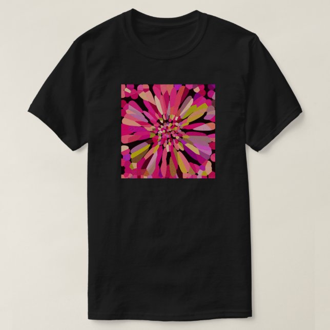 Camiseta Flor de Confetti Rosa (Frente do Design)