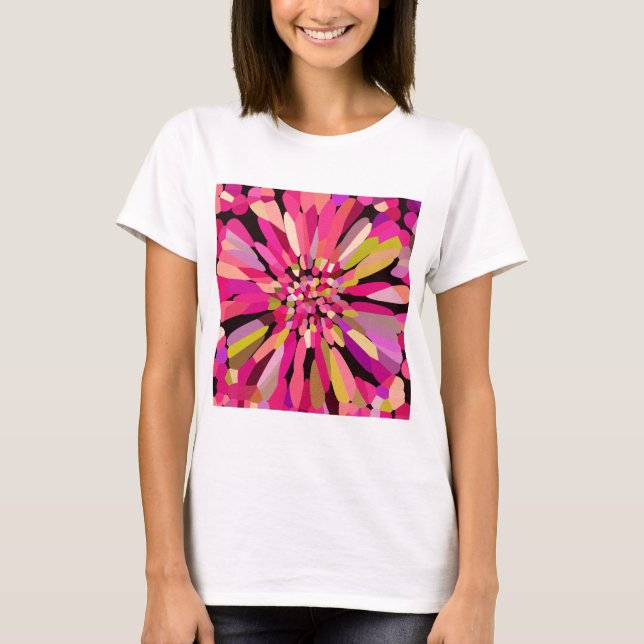 Camiseta Flor de Confetti Rosa (Frente)