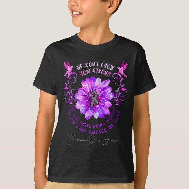 Camiseta Flor de Conscientização da Doença de Parkinson Não (Frente)