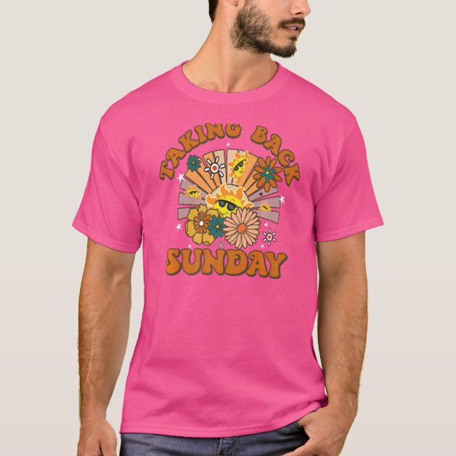 Camiseta Flor De Corte Retroiluminado Que Retorna Domingo (Frente)