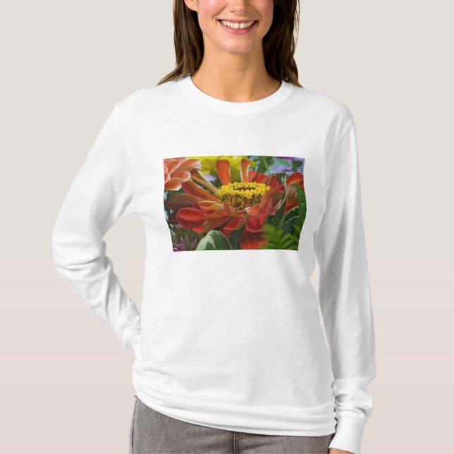 Camiseta flor de crisântemo (Frente)