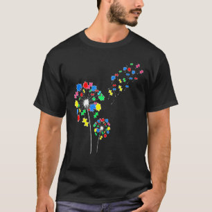 Camiseta Flor de Dente-de-Leão Conscientização do Autismo p