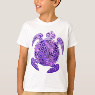 Camiseta Flor de DES Lebens da vida/Blume - roxo da