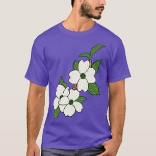 Camiseta Flor de Dogwood no Estado da Carolina do Norte