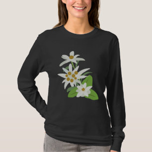 Camiseta Flor de Edelweiss Montanha Flores Suíça Áustria