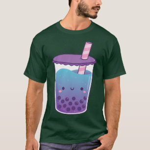 Camiseta Flor de ervilha, Boba Tea Doodle, Flor de Erva, Ga