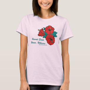 Camiseta Flor de estado de Havaí, t-shirt do hibiscus