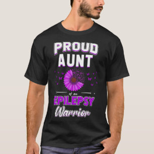 Camiseta Flor de Fita Roxa Orgulhosa Tia Nephew Niece Epile