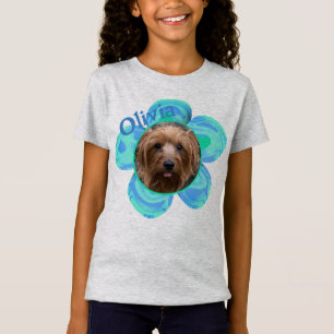Camiseta Flor de Fotografias de Nome Personalizado