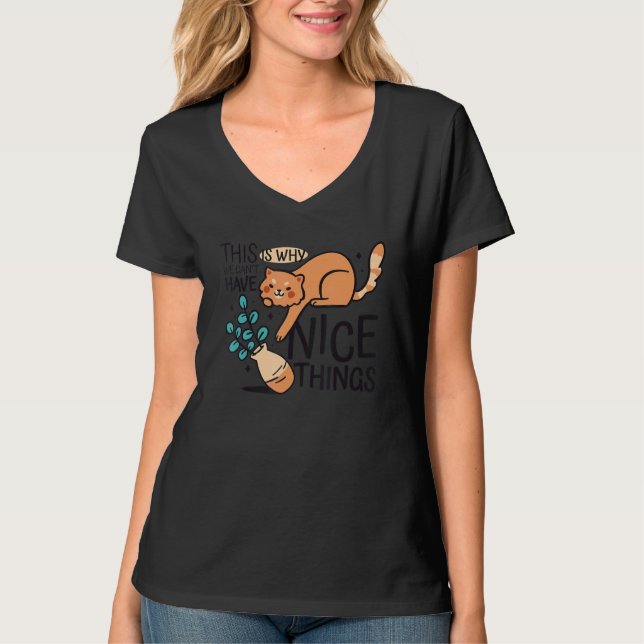 Camiseta Flor de Gato Vase 1 (Frente)