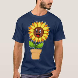 Camiseta Flor de girassol, pote