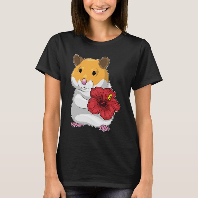 Camiseta Flor de Hamster Hibiscus (Frente)
