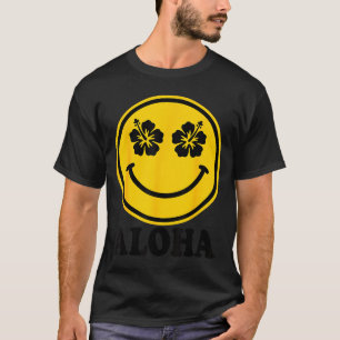 Camiseta Flor de hibisco sorriso aloha havaí praia verão