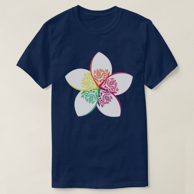 Camiseta flor de ilha (Frente do Design)