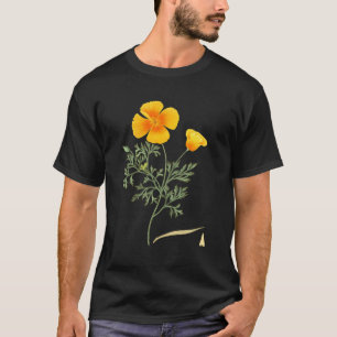 Camiseta Flor de Ilustração Botânica da Califórnia Ca