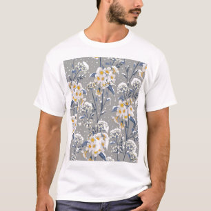 Camiseta Flor de inverno: Padrão Floral Delicado