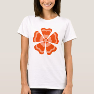Camiseta Flor de Laranja Estilizada em Retro