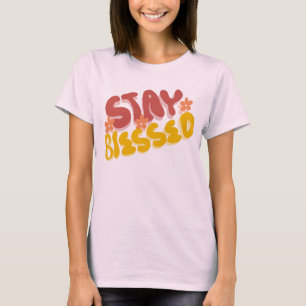 Camiseta Flor de Letra da Mão Abençoada Groovy