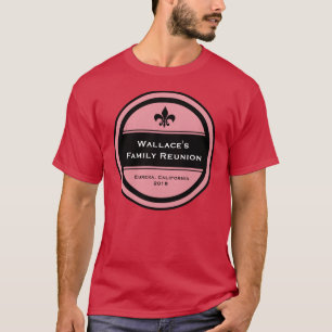 Camiseta flor de lis customizável da reunião de família