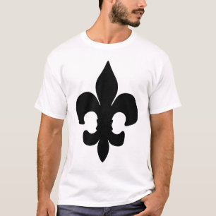 Camiseta Flor de lis preta super