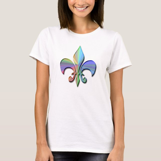 Camiseta Flor de lis psicadélico (Frente)