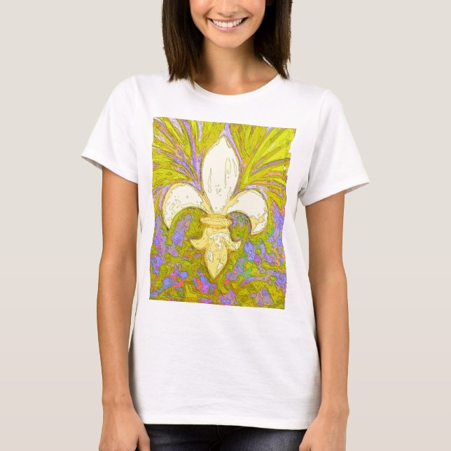 Camiseta Flor de lis selvagem de Nova Orleães (Frente)