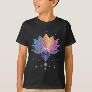 Camiseta Flor de Lótus Arco-íris Boêmio Flor de Lótus de Yo