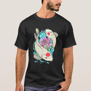 Camiseta Flor de Lótus Carpa Japonesa Proprietário de Lagoa