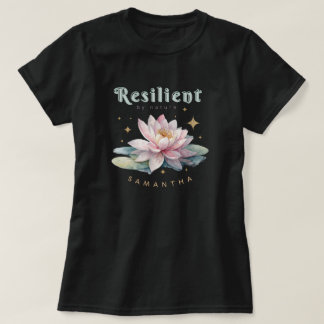 Camiseta flor de lótus em aquarela personalizada motivacion