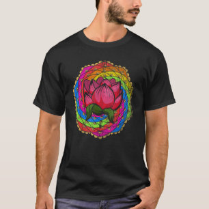 Camiseta Flor de Lótus Flor Boho Espiritual Mandala Yoga L
