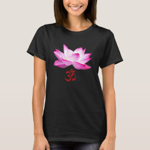 Camiseta Flor de Lótus Ohm Om Símbolo Yoga e Meditação