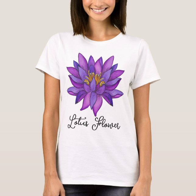 Camiseta Flor de Lotus Personalizável (Frente)