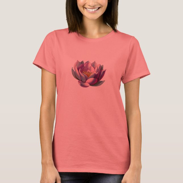 Camiseta Flor de Lotus Rosa (Frente)