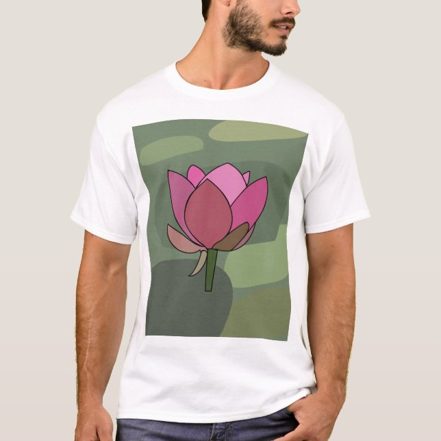 Camiseta Flor de Lótus Rosa (Frente)