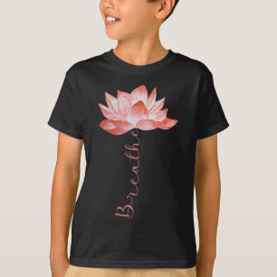 Camiseta Flor de Lótus Rosa Yoga Respirar Meditação Amante