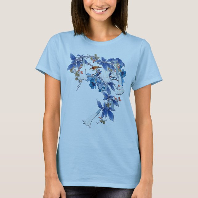 Camiseta Flor de Lua branca ilustrada (Frente)