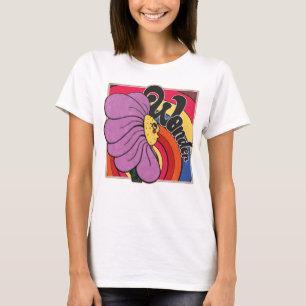 Camiseta Flor de Maravilha Retroativa - Arte de Cartoon dos