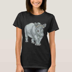 Camiseta Flor de Margarida de Rinoceronte