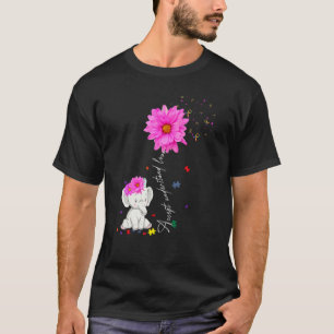 Camiseta Flor de Margarida Elefante de Conscientização do A
