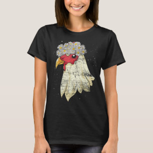 Camiseta Flor de Margarida Floral Animal de Fazenda Galin