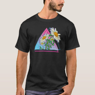Camiseta Flor de Margarida Jardim Vaporwave dos Anos 80 Bot