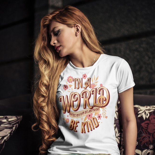 Camiseta Flor de margarida rosa inspiradora para Groovy Sej (Criador carregado)