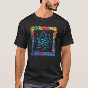 Camiseta Flor de Meditação Om Mandala Geometria Gaia Yoga M