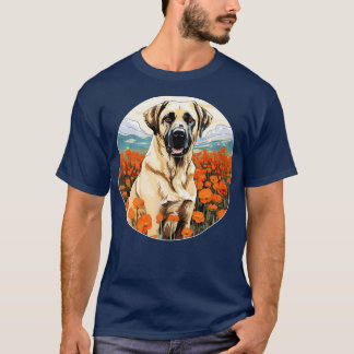 Camiseta Flor de montanha do Pastor Anatólia Cute Kangal Co