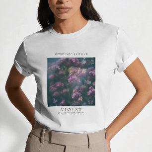 Camiseta Flor de Nascimento de Fevereiro