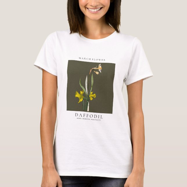Camiseta Flor de Nascimento de Março (Frente)